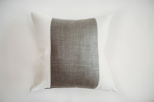 Charles Street Pillow - WHITE GRAY